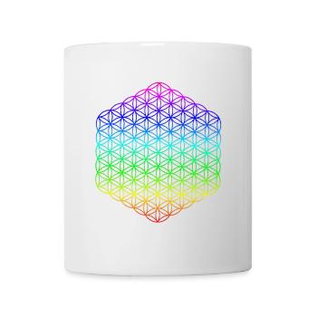 Flower of Life - 5th Dimension - Mandala - Mug - white - Front