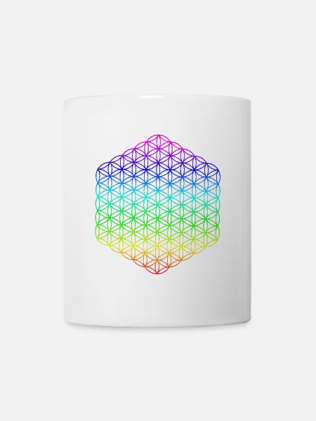 Fleur de Vie - 5ème Dimension - Mandala - Mug blanc - blanc