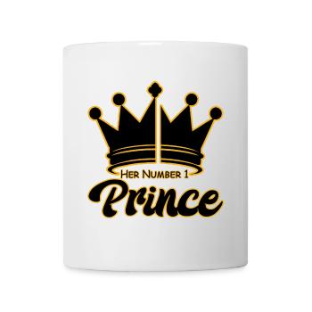HER PRINCE NUMBER 1 MOTIV MIT KRONE - Tasse - Weiß - Vorne