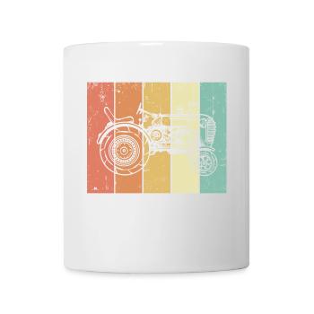 Agriculteur biologique Agriculteur Véhicule Commercial Tracteur Pays Air - Mug blanc - blanc - Devant