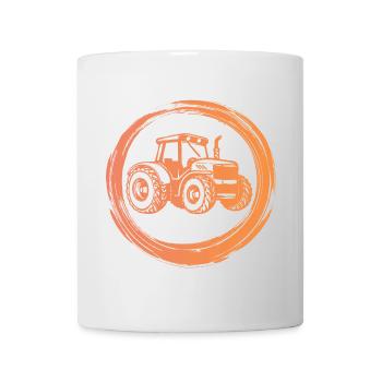 Agricultural Machinery Tractor Organic Farmer Vehicle Farm - Mug - white - Front