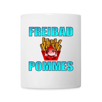 FREIBAD POMMES - SCHWIMMEN - Tasse - Weiß - Vorne