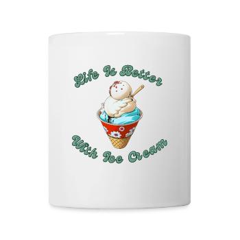 Life is Better With Ice Cream - Mug - white - Front