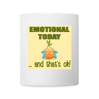 Citation émouvante d’aujourd’hui - SENTIMENTS - Orange - Mug blanc - blanc - Devant