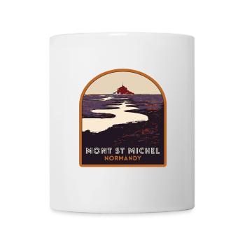 Colorful illustration of Mont Saint Michel - Mug - white - Front