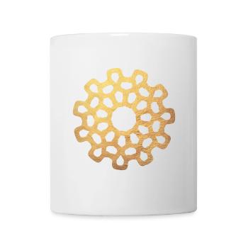 Sonne Gold Ornament Yoga Meditation Konzentration - Tasse - Weiß - Vorne