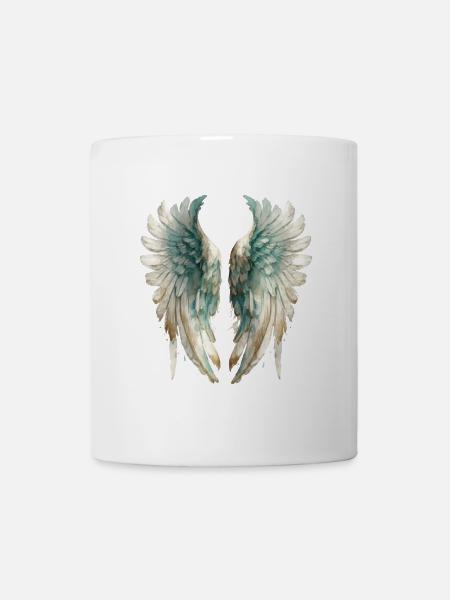 Pastel Watercolor Angel Wings - Mug - white