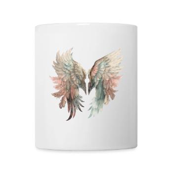 Ailes pastel en aquarelle - Mug blanc - blanc - Devant