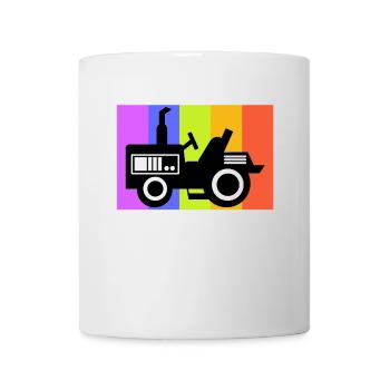 Tracteur Véhicule à moteur Agriculteur biologique Véhicule agricole arable - Mug blanc - blanc - Devant
