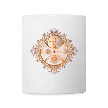 magical amulet, golden tree of life symbol - Mug - white - Front