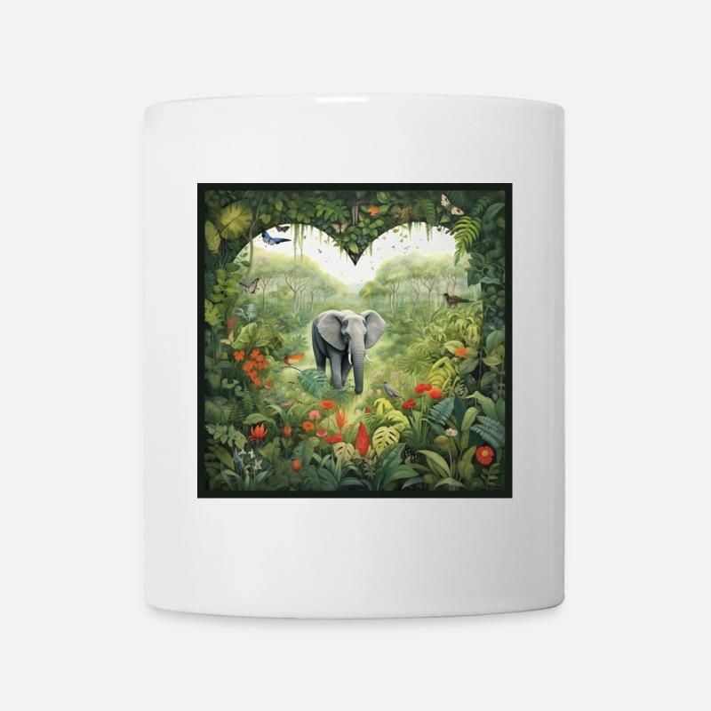 Amour d’éléphant - Mug blanc - blanc
