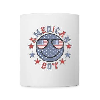 American Boy - 4 juillet - Retro USA - Mug blanc - blanc - Devant