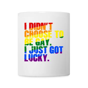 Humour gay Gay Dicton drôle drapeau arc-en-ciel - Mug blanc - blanc - Devant