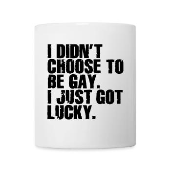 Humour gay Gay Dicton drôle drapeau arc-en-ciel - Mug blanc - blanc - Devant