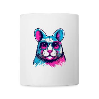 Neon Dog with Sunglasses - Mug - white - Front