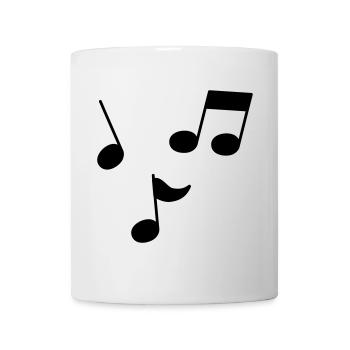 Musiknoten - Tasse - Weiß - Vorne