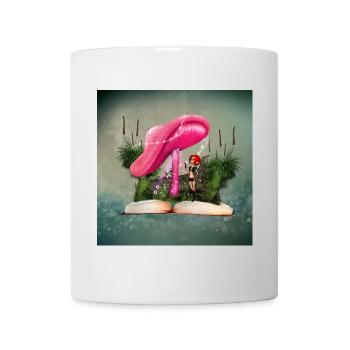 Fée mignonne avec champignon fantastique - Mug blanc - blanc - Devant