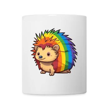 Hedgehog Design in Rainbow Flag Colors | Pride - Mug - white - Front
