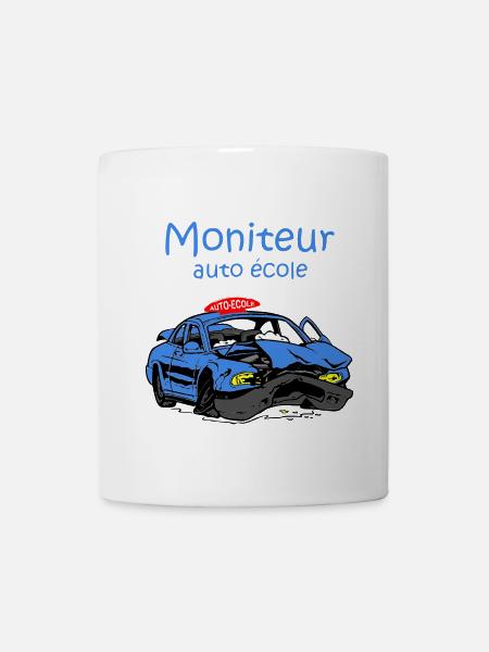 Moniteur auto-école - Mug blanc - blanc