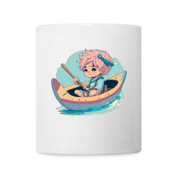 Boy in the canoe - Mug - white - Front