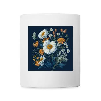 Blumen - Tasse - Weiß - Vorne