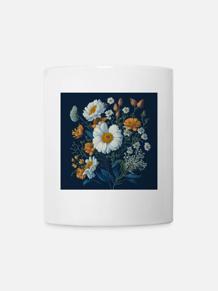 Blumen - Tasse - Weiß
