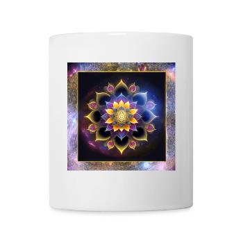 Mandala Lotusblume - Tasse - Weiß - Vorne