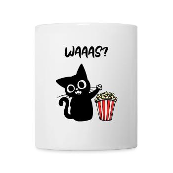 Movies Popcorn Cat Binge Watching Saying Cineaste - Mug - white - Front