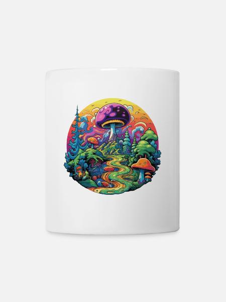 Psychedelische Pilze - Tasse - Weiß