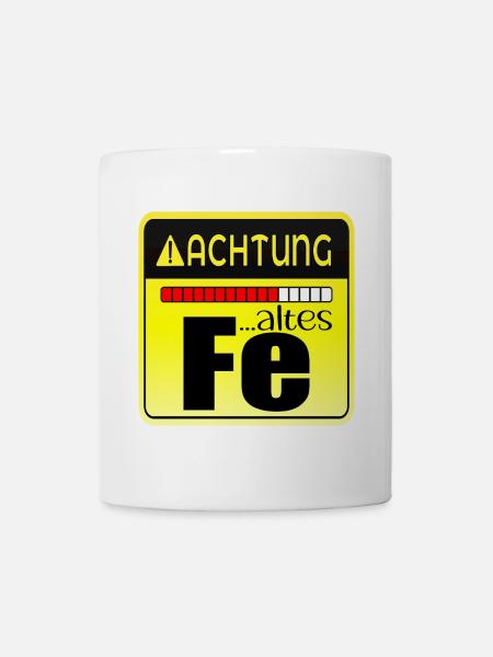 Geburtstagsgeschenk - Altes Eisen Chemie - Tasse - Weiß