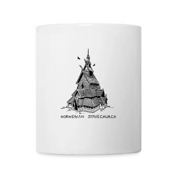Norwegische Stabkirche - Tasse - Weiß - Vorne