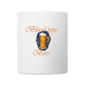 Groupe sanguin Bière - Mug blanc - blanc - Devant