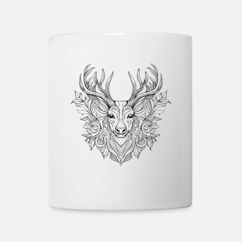 Schönes Hirsch Motiv - Tasse - Weiß