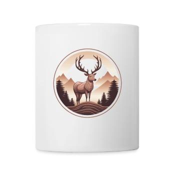 Deer Forest and Mountains - Mug - white - Front