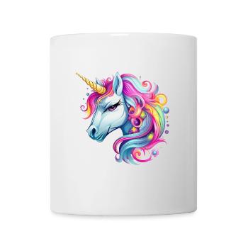 Regenbogen-Einhorn - Tasse - Weiß - Vorne