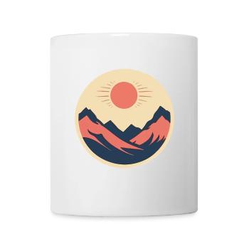 Montagnes au soleil - Mug blanc - blanc - Devant