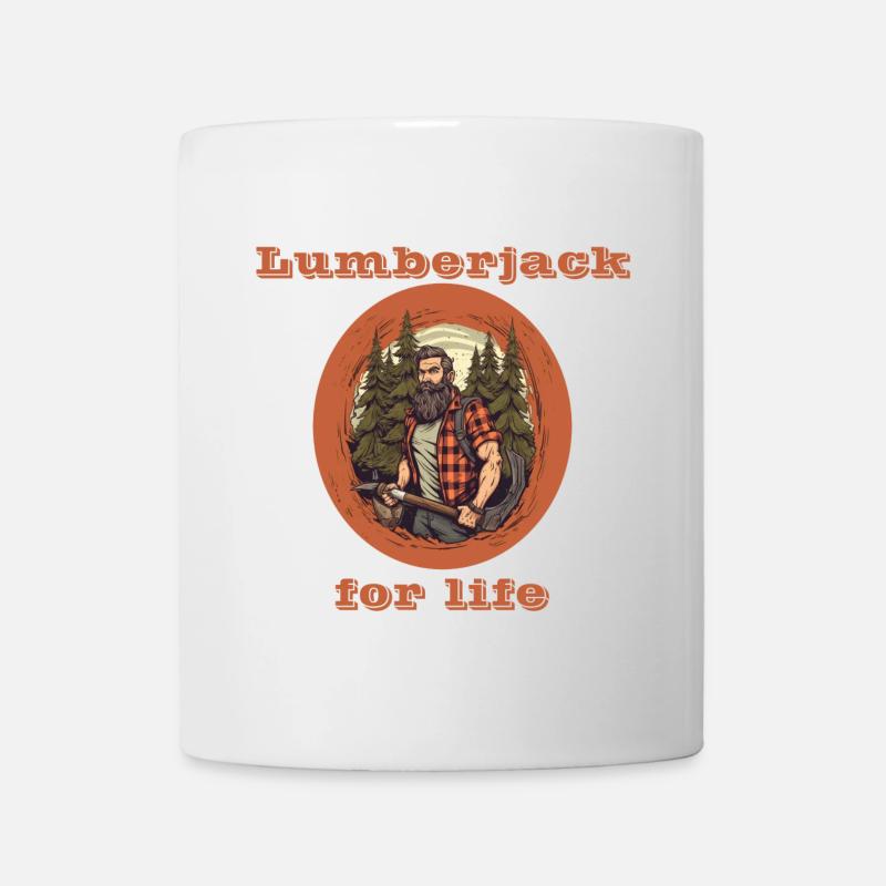 Bûcheron pour la vie - Mug blanc - blanc