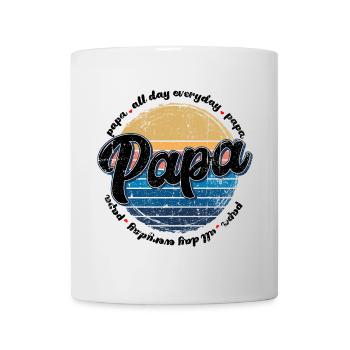 Papa Retro Sunset Script - Mug - white - Front