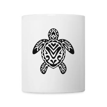A sea turtle in black and white - Mug - white - Front