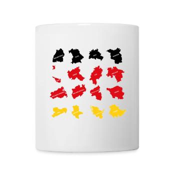 Flagge der deutschen Staaten - Tasse - Weiß - Vorne