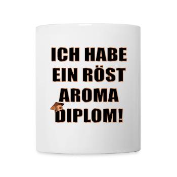 Grill Diplom Abschluss - Tasse - Weiß - Vorne