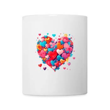 Cœur d’amour - Mug blanc - blanc - Devant