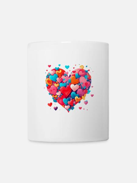 Cœur d’amour - Mug blanc - blanc