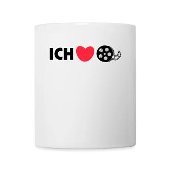 Movie Night Statement Heart I Love Movies Theater - Mug - white - Front