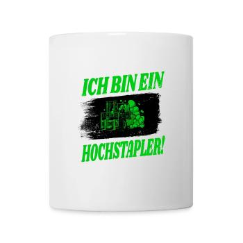 Gabelstapler Design - Tasse - Weiß - Vorne
