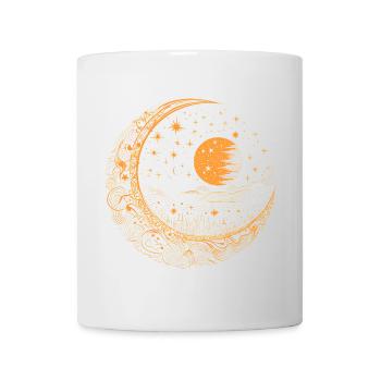 Mond mit Sternen - Tasse - Weiß - Vorne