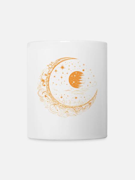 Moon with stars - Mug - white