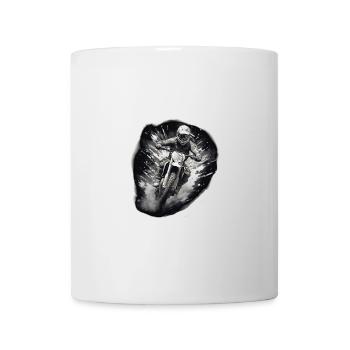 Motocross pour la vie blanc - Mug blanc - blanc - Devant