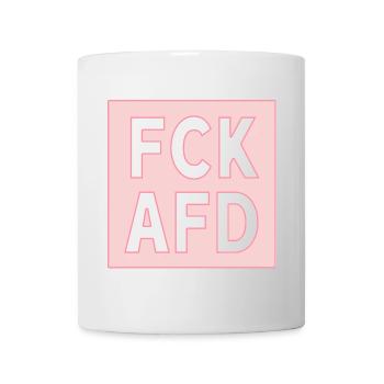 FCK AFD rosa - Tasse - Weiß - Vorne