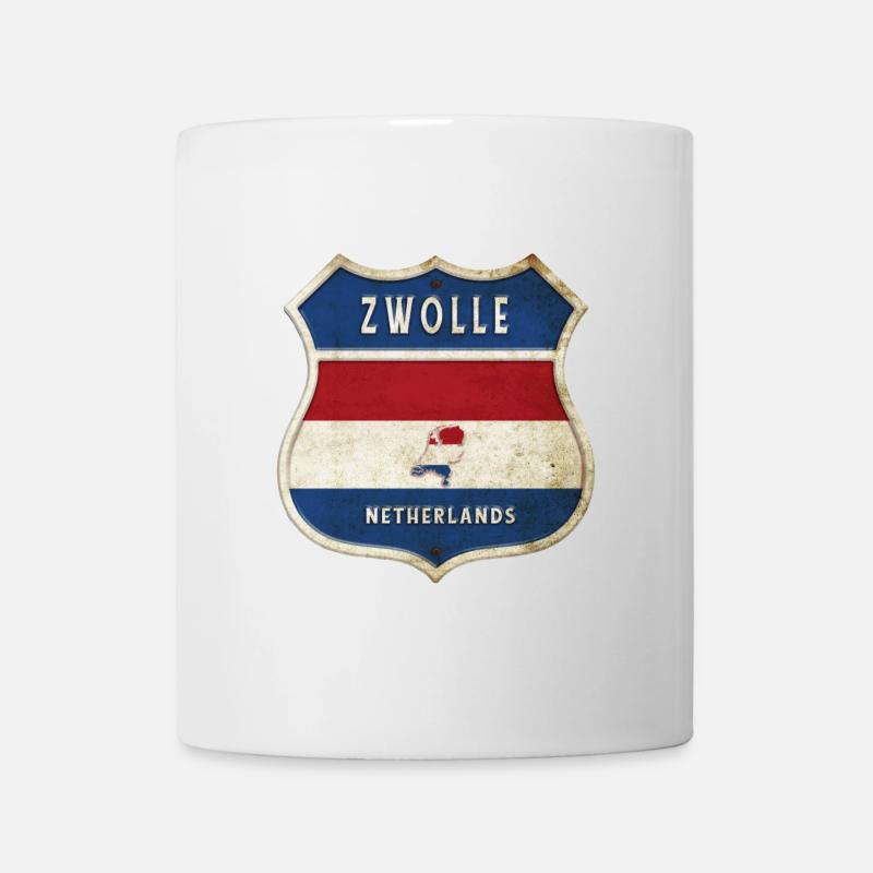 Zwolle Niederlande Wappen Design - Tasse - Weiß